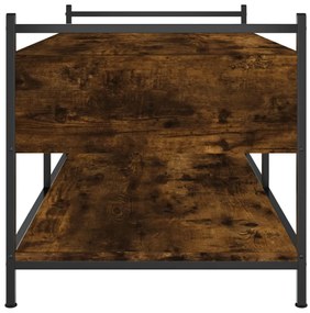 füstös tölgy színű szerelt fa dohányzóasztal 99x50x50 cm
