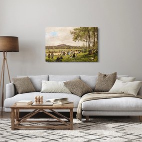 Kép - French 19th Century, Race Course at Longchamps, reprodukciók (90x60 cm)