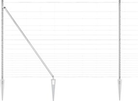 vidaXL Kerítésoszlop Galvanizált 25 x 1,6 m Acél