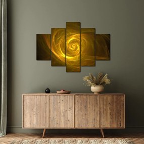 Absztrakt sárga spirál képe (150x105 cm)