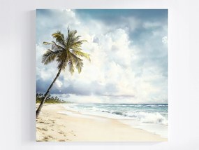 Vászonkép Canvas Tájkép Pálma Óceán Trópusi Tengerpart Hullámok 40x40