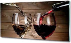 Fotó üvegkép Két pohár bor 100x50