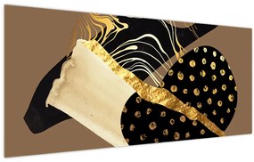 Kép - Absztrakció aranybarna N⁰1 (120x50 cm)