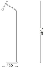 Ideal Lux - LED Állólámpa DIESIS LED/4,5W/230V CRI 95 arany