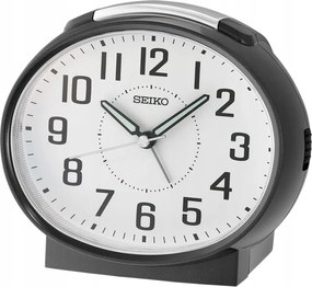 Fekete Ovális Ébresztőóra Seiko QHK059K Hangos Riasztás Csendes Mechanizmus