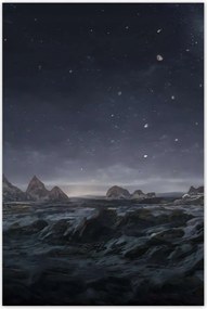 Poszterek 80x120 Éjszakai csodálatos hegyek