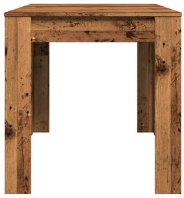 antik fa színű szerelt fa étkezőasztal 140 x 74,5 x 76 cm