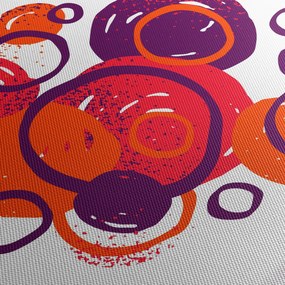 Kép - Motívum körökkel meleg színekben (120x50 cm)