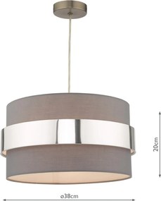Dar Lighting modern függeszték oki króm szürke daroki6539