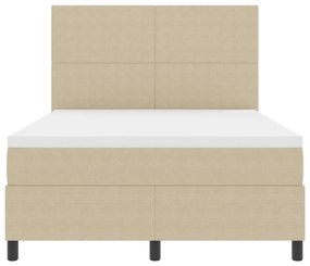 Box Spring Ágy matraccal és LED világítással Zöld Szürke 140x200 cm Bársony Szövet