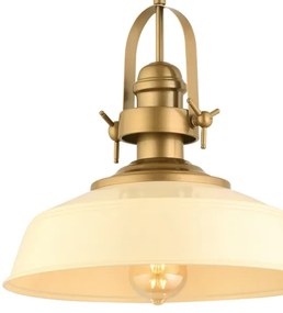 MONZA kábeles függőlámpa 1xE27/40W/230V, átm. 35 cm, krémszínű/bronzszínű
