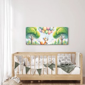 Kép – Boldog róka (120x50 cm)