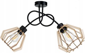 Mennyezeti Lámpa Függő CSillár Loft fa E27