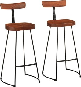 vidaXL bárszékek 2 db 49x43x103 cm tömör fa Mango