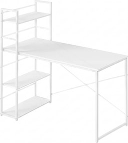 Íróasztal MAX 4.0 polccal, 120x44 cm, fehér