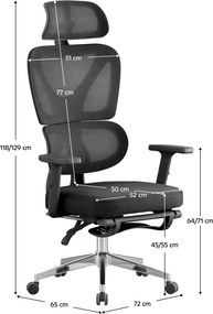 Irodai szék, fekete/króm, DEMOS
