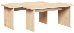 Dohányzóasztal 2 pcs Természetes 100 x 69 x 35.5 cm