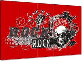 Vászonkép 100x70 Rock music Koponya