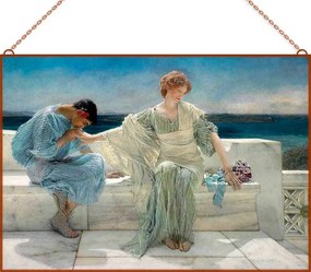 Sir Lawrence Alma-Tadema - Ask me no more üvegkép, falikép