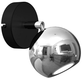Luminex Fali spotlámpa COMET 1xGU10/8W/230V fekete/fényes króm 4093