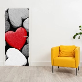 Fotótapéta ajtóra - Fa szívek (95x205cm)