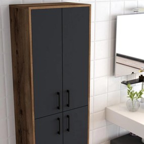 Tároló szekrény Berlin A - Walnut, Anthracite