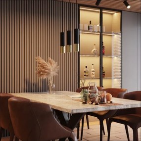 Sollux SL.0952 - Csillár zsinóron LOOPEZ 1xGU10/40W/230V fekete/arany