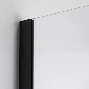 Stuxi Bari Black 80x100 aszimmetrikus nyílóajtós zuhanykabin 6 mm vízlepergető biztonsági üveggel, matt fekete