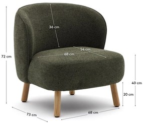 Zöld zsenília fotel Ulit – Kave Home