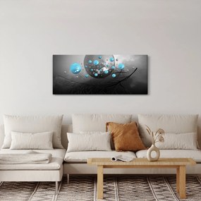 Kép- világos kék absztrakt gömbök (120x50 cm)