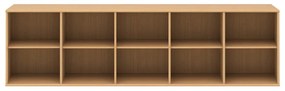Natúr színű függő könyvespolc tölgyfa dekorral 220x61 cm Mistral – Hammel Furniture