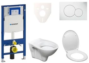 Fali WC szett Geberit előtétfalas szereléshez + Ceramia S-Line Pro WC 111.300.00.5ND1