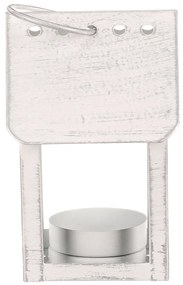 Fém lámpa Madárház, fehér, 11 cm