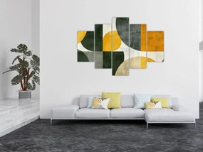Kép - Olívazöld absztrakció (150x105 cm)