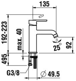 LAUFEN H3110810811201 - LUA 19,2 cm mosdócsaptelep matt fekete