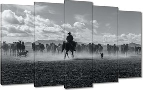 Vászonkép 100x60 CowBoy lóháton Lovak