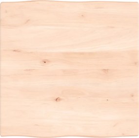 vidaXL asztallap 60x60x2 cm kezeletlen tömörfa tölgyfa élőszegélyes