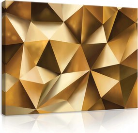Vászonkép 70x50 Arany háromszögek Absztrakt irodai modern design