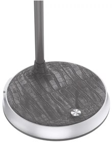 Immax 08972L - FINCH LED asztali lámpa, 9W, 12cm, szürke/krom, dimmelhető