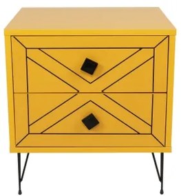 Éjjeliszekrény LUNA 55x50 cm sárga