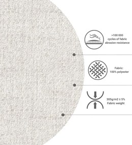 Krémszínű ágyneműtartós boxspring ágy 140x200 cm Imagine – Maison de Rêve