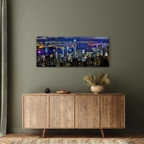 Éjszakai város képe (120x50 cm)