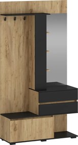 Bafra előszobafal aranytölgy/fekete