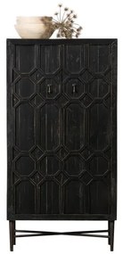 Fekete újrahasznosított fa szekrény 75x143 cm Bequest – BePureHome