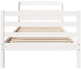 fehér ágykeret fejtámlával matrac nélkül 90x190 cm