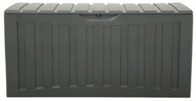 fekete polipropilén tárolóláda 118 x 53 x 57 cm