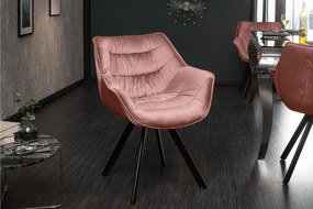 THE DUTCH rózsaszín bársony szék