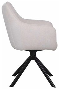 Azalia Velvet étkezőszék, krém / fekete
