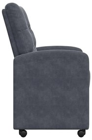 Kerekes Étkező Székek 2 pcs Sötétszürke 58 x 67 x 97 cm Bársony