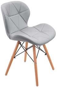 Étkezőszékek 4db bőr Light Grey